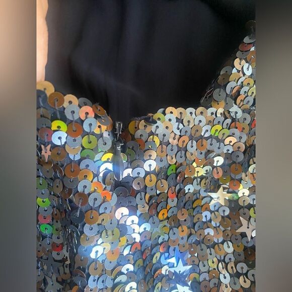 J.Crew Collection Romper Sequin Black Size 6 Low Back Lined Pockets - Picture 16 of 16